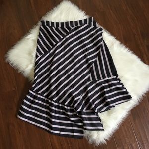 A New Day Striped Ruffle Midi Skirt Sz XL